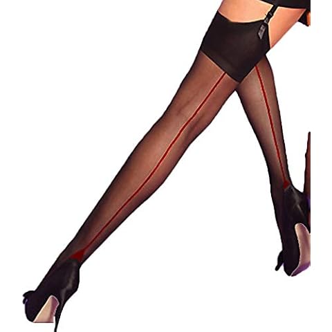 Yummy Bee Sheer Seamed Stockings for Suspenders Cover