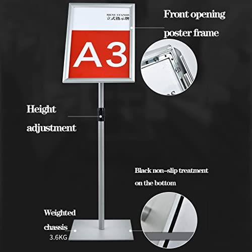 Support pour affiche publicitaire robuste avec cadre rotatif et base stable