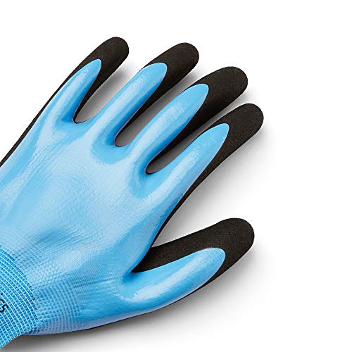 Amazon Basics 15 Gauge Polyester Nitrile Fully Coated, Sandy Nitrile Palm Coated Outer Size 10,Xl, 2-Pair #TOP3