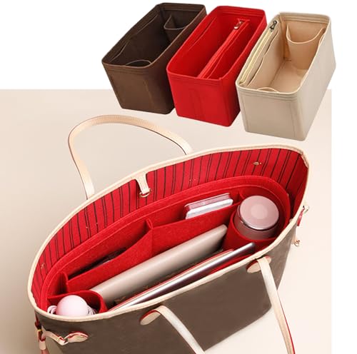 Lckaey Purse Inserts for Speedy 35 Organizer Insert, for monogram bag, HandBag protective insert Tote Bag and hand bag protector, organizer insert 1083Coffee-XL - Thumbnail 7