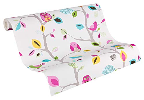 A.S. Création Papiertapete Kids Party, Mustertapete, bunt, gelb, grün, 856326