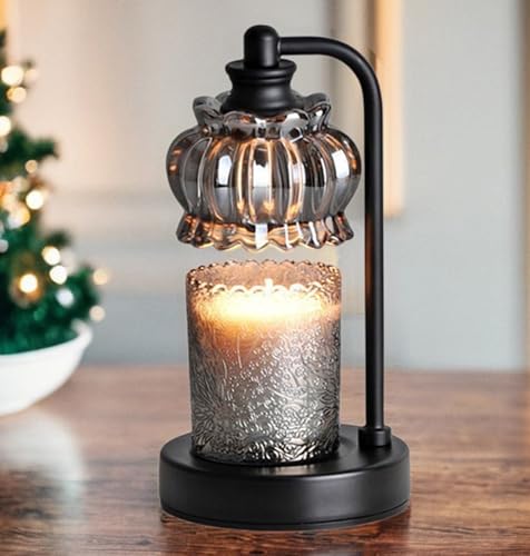 TOFUNTOY Candle Warmer Lamp with Timer, Dimmable Candle Lamp Wax Melt Warmer with 2 Bulbs, Electric Candle Warmer Lamp for Bedroom Living Room House Warming Gifts for Women Mom