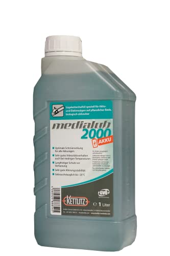 1 Liter Bio Kettenöl KETTLITZ-Medialub 2000 AKKU Sägekettenhaftöl für AKKU-/ Elektrokettensägen biologisch abbaubar