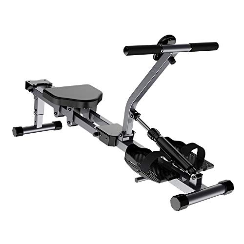 Image of Fitness Equipment Rowing Machine,Hydraulic Resistance Rowing Machine,Indoor Rowing Machine Rowing Bench Abdominal Fitness Equipment,90 Folding Storage,Double Track