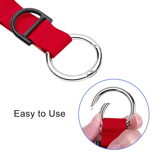 Image of Wisdompro Jacket Gripper Strap, Add a Bag Luggage Straps Baggage Suitcase Belts Travel Accessories with Hook and D-Ring - Make Your Hands Free, Easy to Carry Your Extra Bags - Red