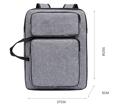 Image of ITODA A3 Art Portfolio Carry Case Bag Drawboard Storage Tote Handheld Portable Shoulder Box Artist Drawing Board for 8k Sketch Easel Paper Palette Brush Pencil Painting Supplies