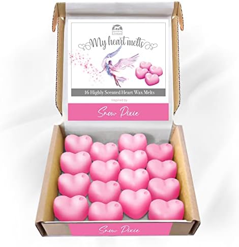 Lavender Wax Melts: 16 pcs x 5g Long Lasting Heart Shaped Lavender Candle Melts | Plastic Free | Cruelty Free | Vegan | Pet Friendly | Handmade in UK, Candle Alternative