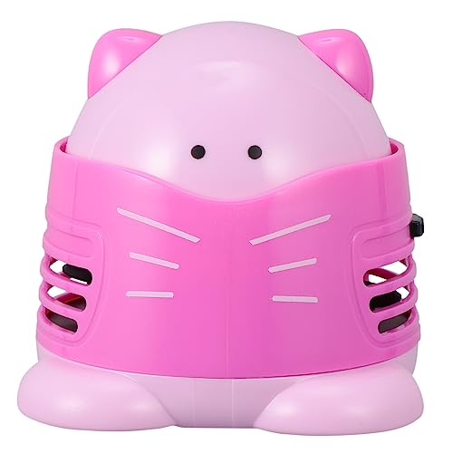POPETPOP Cartoon Cat Table Cleaner Portable Dust Collector for Desktop Craft Use for Collecting Crumbs Dust and Drill Debris Flexible Design No Battery Required