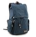 Produktbild Retro-Segeltuch Rucksack Vintage-Rucksack Schultasche Reiserucksack Laptoprucksack Camping-Rucksack Unisex-Rucksack Lässige Daypacks mit Gepolsterte Tasche für Laptop (Blau)