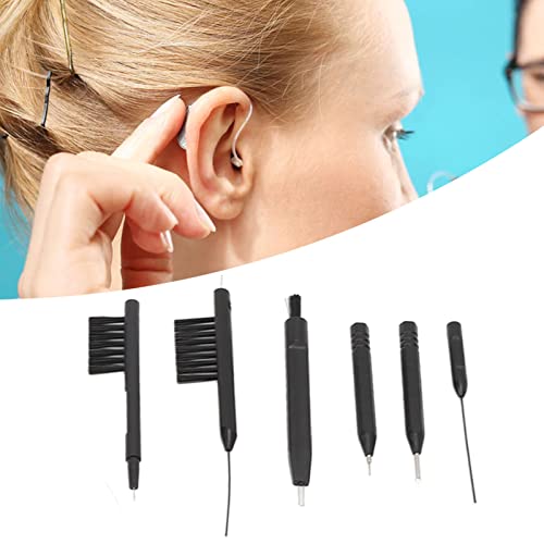 Kosdfoge 7 Pieces Hearing Aid Cleaning Tool Kit Aid Amplifier Cleaning Brush Multifunction Brush Set With Dry Clean Cloth Earbuds Care Accessories #TOP2
