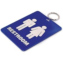 Lucky Line - Unisex Restroom Pass Key Tag, Plastic with Split Key Ring Keychain Identifier for Restaurant, Office, Gas Station, 1 Per Pack 53201