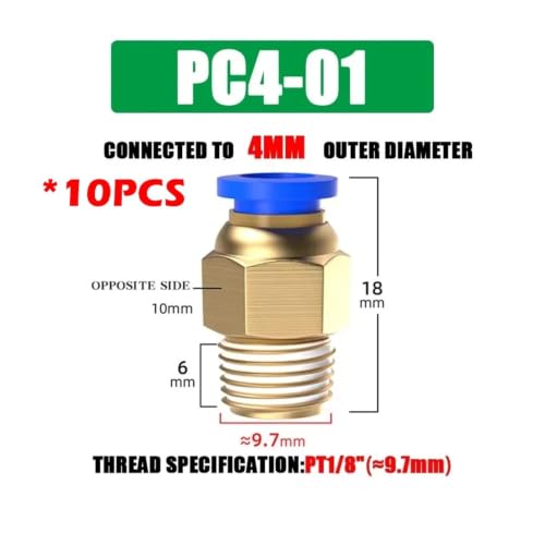 Conectores rápidos de tubería neumática que evitan fugas en mangueras de 4mm a 12mm 3