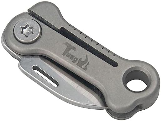 Mini Folding Pocket Knife, EDC Small Knife, 0.8" Stainless Steel Blade with Titanium Handle, Ultra Compact and Lightweight