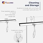 TOOVEM 14 Inch Shower Squeegee for Glass Doors, Window, Bathroom (Silver) - Image 3