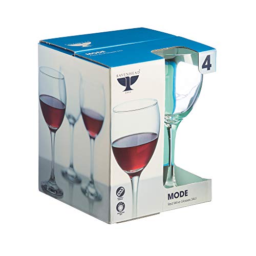 Ravenhead Mode Set of 4 Red Wine Glasses 34 cl - Image 3