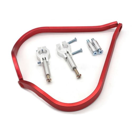 CNC Aluminum Brush Bar Hand Guards Handguard For 7/8" 22mm handlebar Motorbike (Red)