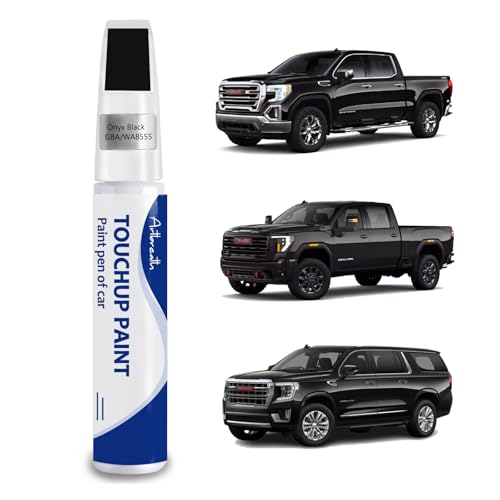 Onyx Black(GBA/WA8555) Touch Up Paint for GMC-Exact MatchChips and Nicks Car Paint Scratch Repair Kit Automotive Paint Pen for Sierra 1500/2500 HD/Acadia/Canyon/Savana/Terrain