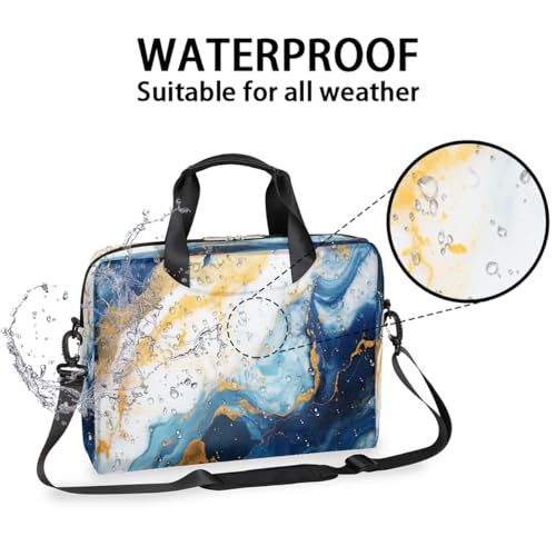 Maletín portátil textura mármol azul marino 15.6" miniatura 2