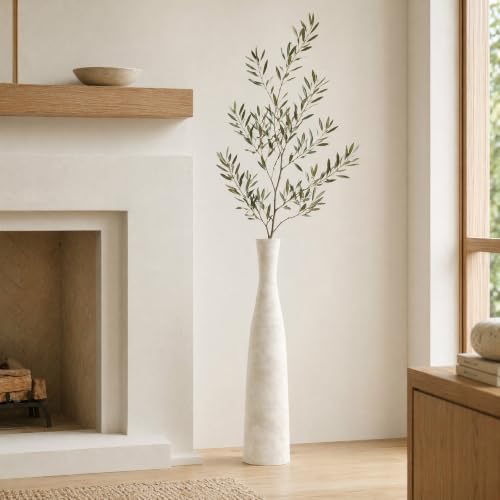 Image of Ceramic Tall Floor Vase, 29 inch Terracotta Large Decorative Vases Home Decor