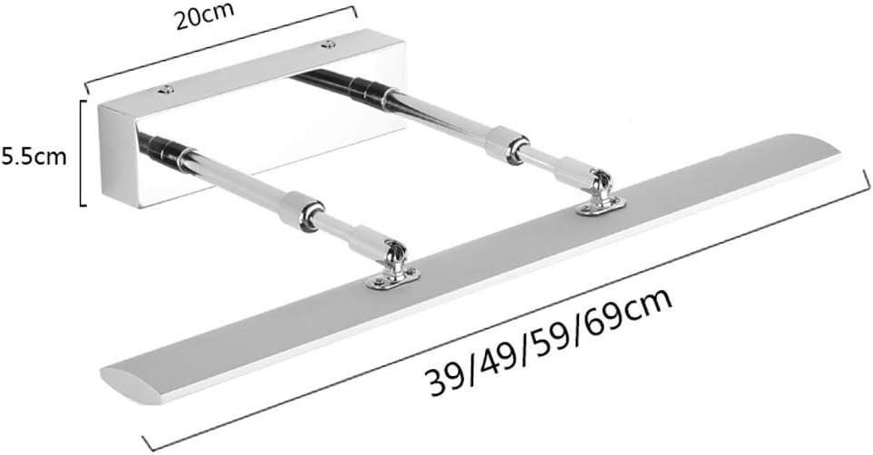 Lampe miroir LED éclairage de luxe rétractable design minimaliste mural