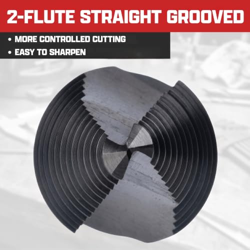 Image of NEIKO 10616B Step Drill Bit, 2 Steps 3 /8 inch to 1 /2 inch Straight M35 Cobalt, AlTiSiN Coated, 1 /4 inch Quick Change Step Bits for Steel, Metal, Wood, Plastic, Unibit Cone Drill Bits, Two Flute