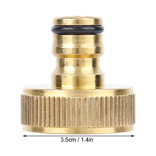 Brass Garden Hose Connectors Adapter, Akozon 1 Inch Quick Brass Tap Connector for Connecting Hose Pipe Parts for Garden Hose Connectors - Image 2