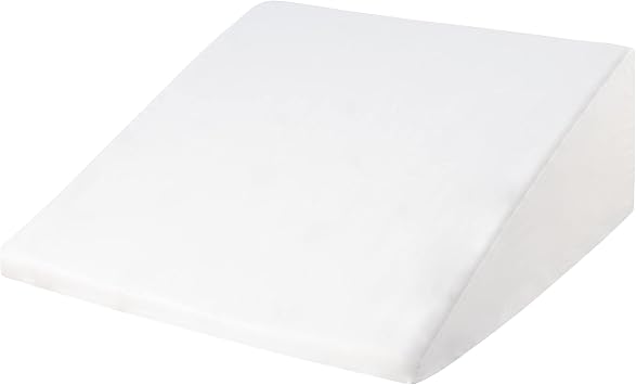 CirclesHome Wedge Pillow Cover 100% Cotton, Zippered Wedge Pillow Case Protector, Soft, Hypoallergenic & Breathable - 25x25x10x2”