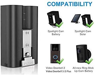 Rechargeable Ring Battery 2 Pack,Compatible with Ring Video Doorbell 2/3 Ring Spotlight Cam and Ring Stick Up Cam