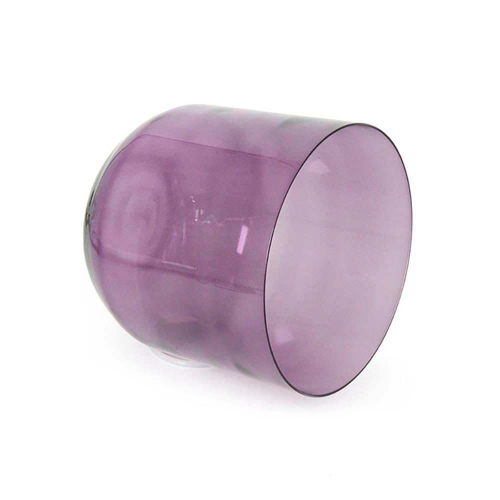 8 Inch Purple Clear Alchemy Chakra Bowl, Crystal Singing Bowl Sound Bowl, Gift For Yoga Meditation & Sound Healing, With Free Acrylic Striker & O-ring(C Note)