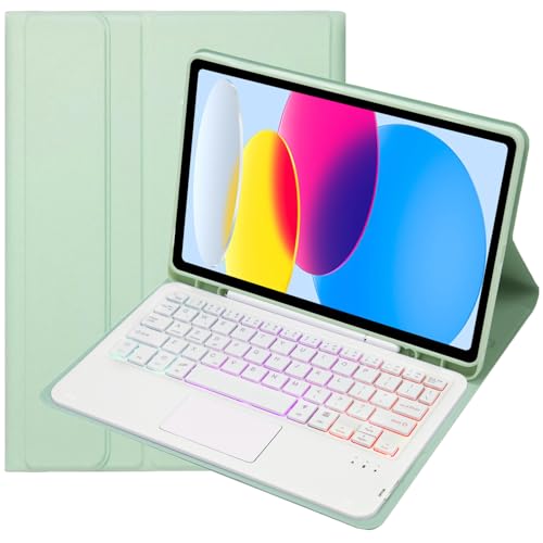 Keyboard Cover Case for iPad 10th Generation/iPad 11th Generation (A16), Wireless Bluetooth Keyboard Folio Case | Backlit Keyboa