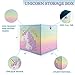 LOVELY LITTLE THINGS Unicorn Storage Bins Foldable - Toy Box Collapsible Cube - Boxes for Shelves - Storage Box Decorative - Kids Toys Organizer - Rainbow Container (Purple)