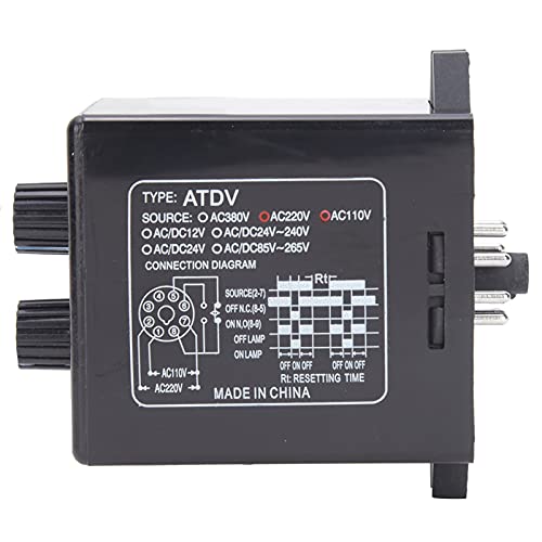 Relais de minuterie double AC110V 220V à commande par bouton - 7
