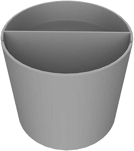 Miniatura 2 de Deflecto Organizador de escritorio pequeño, accesorio de escritorio de pie, gris, polímero termoplástico, 3.5 pulgadas de alto x 3.85 pulgadas de