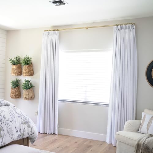 Neutral Curtains Lily Linen Curtains for Bedroom Living Room, Custom Linen Drapery Panel Blackout Privacy Lining, Color Size Customizable, 1 Panel — view 4