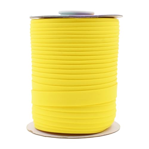 Mandala Crafts 55 Yds 5/8 Inch Yellow Double Fold Bias Tape for Sewing
