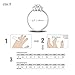 Women Moissanite Flower Engagement Rings: Solid 925 Sterling Silver 1 Carat Halo Wedding Ring for Lady - Gemstone Diamond Dainty Fashion Simple Eternity Promise Jewelry Gift for Her