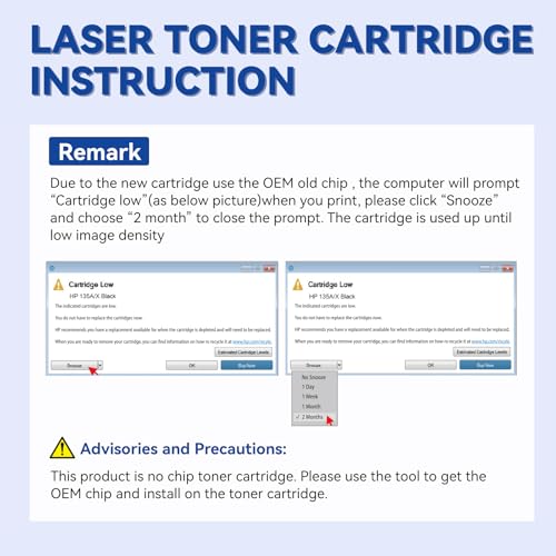 Lemero W1350A 135A toner (bez chipu) zamiennik do HP 135A W1350A 135X W1350X LaserJet MFP M234dw M234sdw M234sdn M234dwn M209dw M209dwn M234 M209 (z narzędziami p,p, czarny)