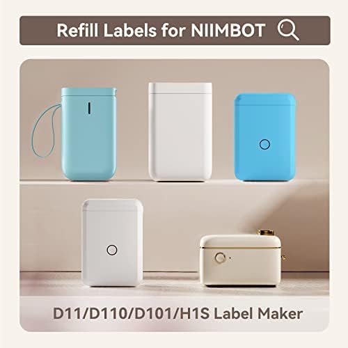 NIIMBOT Refill Labels Compatible with D11/D110/D101/H1S Label Maker, Waterproof, Oil-Proof Travel Bottles Labels for Storage Bins, Jar, Cosmetic Container, JADENS D110&D11 - 2