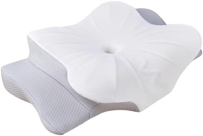 Miniatura 7 de Almohada cervical de espuma viscoelástica  Almohada ortopédica de apoyo para el cuello para aliviar el dolor, almohada ergonómica ajustable para