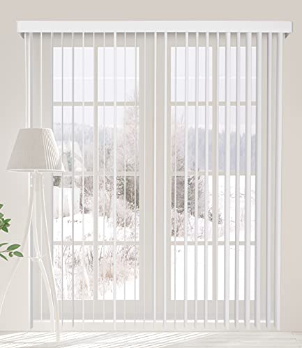 Calyx Interiors White Vinyl Vertical Blind 78 In. W X 84 In. L With 3.5 In. Slats, 04Vs2780840 #TOP2