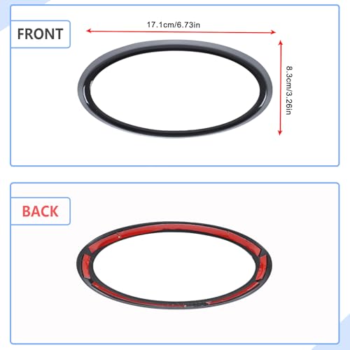 Image of Car Front Emblem Trim Cover Compatible with Subaru Crosstrek 2024 2025 Front Grille Emblem Badge Logo Cover Circle Ring Center Decorative Logo Cover Front Hood Emblem Surrounding Ring ABS Accessories