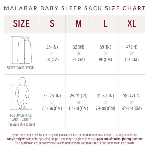 Image of Malabar Baby Baby Sleeping Sack, TOG 2.2 Cotton Wearable Blankets Baby Sleeping Bags for Newborn Infant Toddler Shower Gift