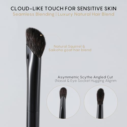 AINOCHI Angled Nose Contour Brush - Premium Squirrel & Goat Hair Blend — view 2