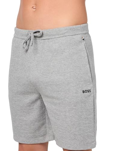 BOSS Men's Waffle Contrast Logo Lounge Shorts3