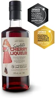 Scarlett's Cherry Liqueur - 50cl. Made by Ellers Farm Distillery. Making incredible spirits in the most sustainable way