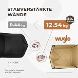 WUGLO Extra Stabiler Hunde Autositz – Hochwertiger Auto Hundesitz für kleine Hunde bis 12 kg – Verstärkte Wände und 3 Gurte – Wasserdichter Hundeautositz für Rück- und Vordersitz