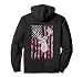 Deer Hunting Camo Pink American Flag Whitetail Hunter Buck Pullover Hoodie