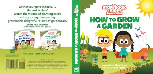 Blue Kids Gardening Tools - Includes Sturdy Tote Bag, Watering Can, Gloves, Shovels, Rake, and Delightful Children\'s Book - Kids Garden Tool Set -Easter Gifts for Toddler Age on up. - Thumbnail 6
