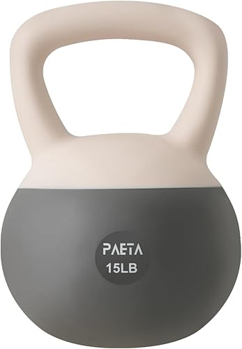 PAETA Pesa rusa suave para fitness en casa – Agarre antideslizante y diseño de mango ancho, juego de pesa rusa suave, impacto suave y amigable con