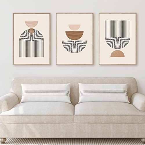 Photos murales pour salon pour habiller un grand mur vide triptyque bohème 70x100cm sans cadre